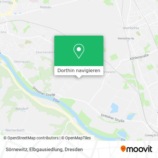 Sörnewitz, Elbgausiedlung Karte