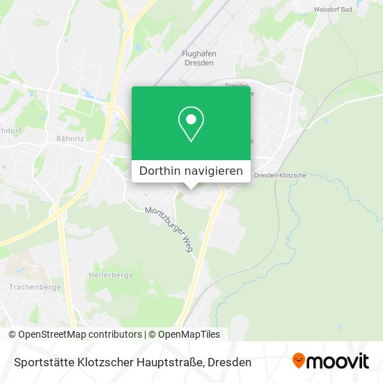 Sportstätte Klotzscher Hauptstraße Karte