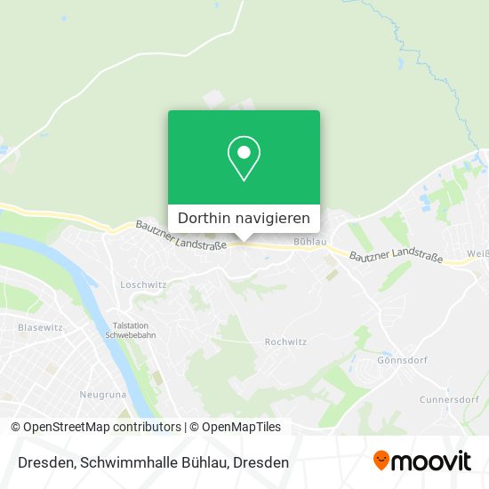 Dresden, Schwimmhalle Bühlau Karte