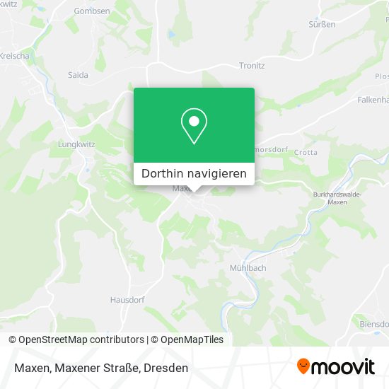 Maxen, Maxener Straße Karte