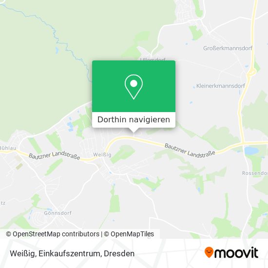 Weißig, Einkaufszentrum Karte