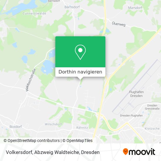 Volkersdorf, Abzweig Waldteiche Karte
