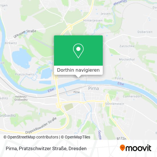 Pirna, Pratzschwitzer Straße Karte