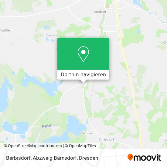 Berbisdorf, Abzweig Bärnsdorf Karte
