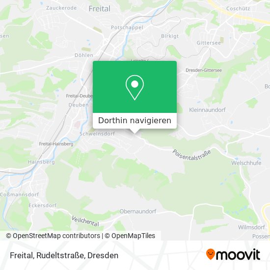 Freital, Rudeltstraße Karte