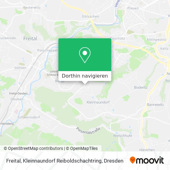 Freital, Kleinnaundorf Reiboldschachtring Karte