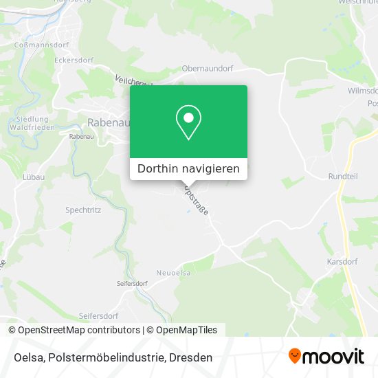 Oelsa, Polstermöbelindustrie Karte
