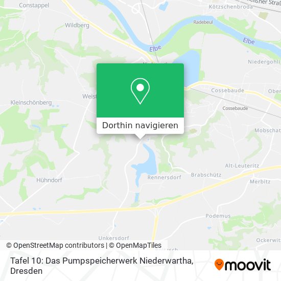 Tafel 10: Das Pumpspeicherwerk Niederwartha Karte