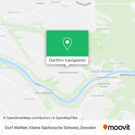Dorf Wehlen, Kleine Sächsische Schweiz Karte