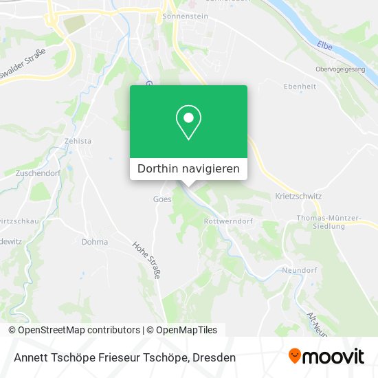 Annett Tschöpe Frieseur Tschöpe Karte