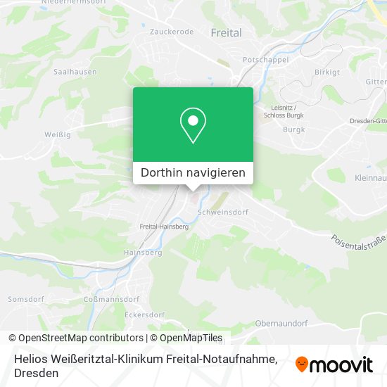 Helios Weißeritztal-Klinikum Freital-Notaufnahme Karte