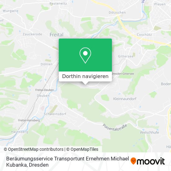 Beräumungsservice Transportunt Ernehmen Michael Kubanka Karte