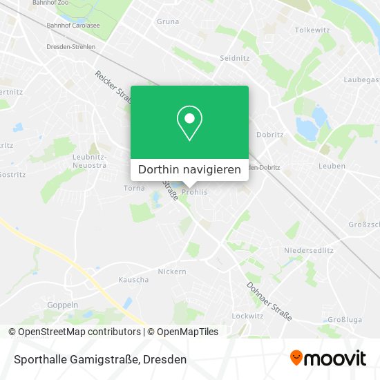 Sporthalle Gamigstraße Karte