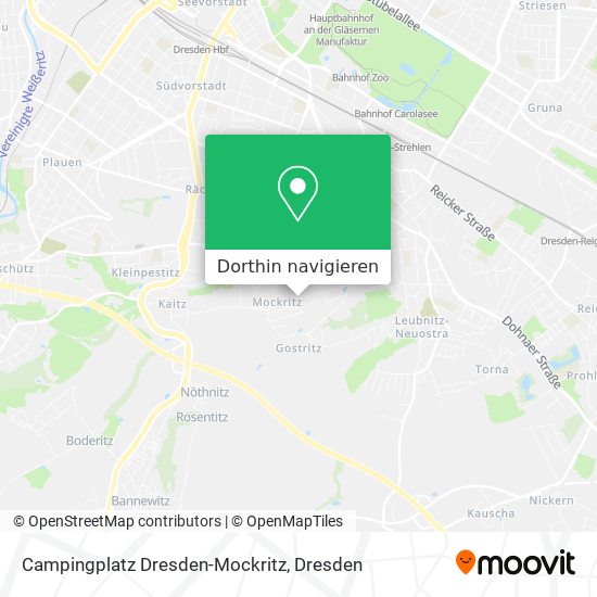 Campingplatz Dresden-Mockritz Karte