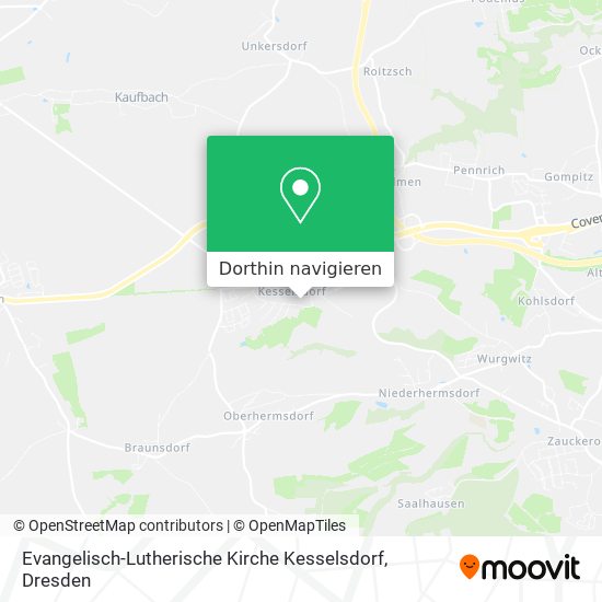 Evangelisch-Lutherische Kirche Kesselsdorf Karte