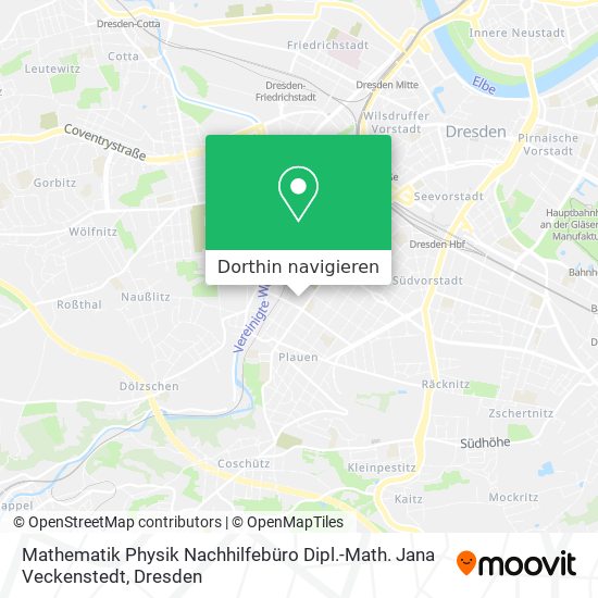 Mathematik Physik Nachhilfebüro Dipl.-Math. Jana Veckenstedt Karte