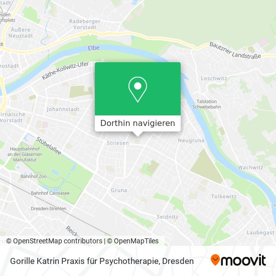 Gorille Katrin Praxis für Psychotherapie Karte