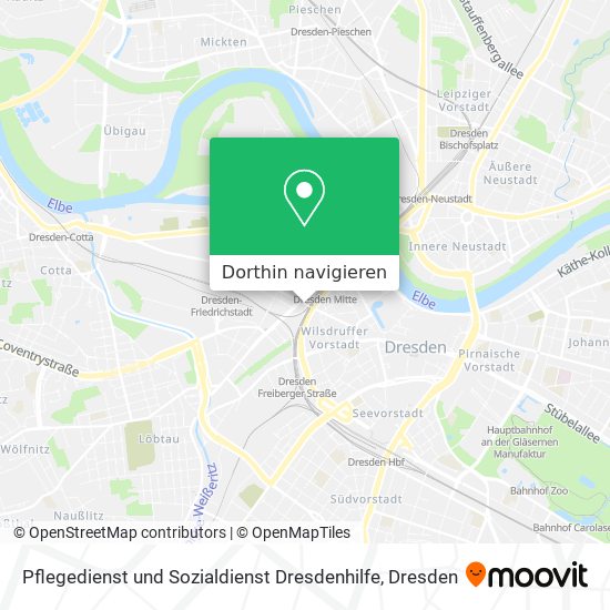 Pflegedienst und Sozialdienst Dresdenhilfe Karte