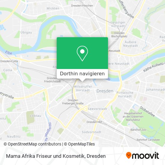 Mama Afrika Friseur und Kosmetik Karte