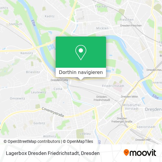 Lagerbox Dresden Friedrichstadt Karte