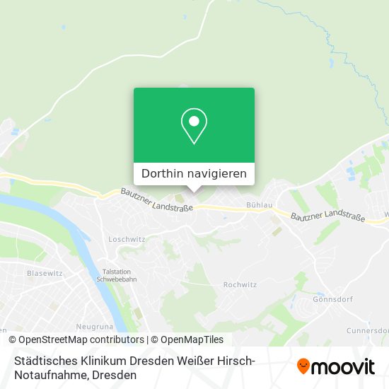 Städtisches Klinikum Dresden Weißer Hirsch-Notaufnahme Karte