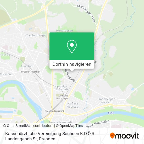 Kassenärztliche Vereinigung Sachsen K.D.Ö.R. Landesgesch.St Karte