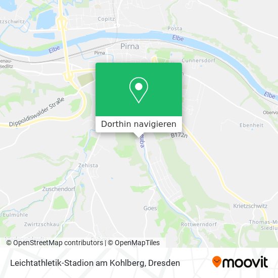 Leichtathletik-Stadion am Kohlberg Karte