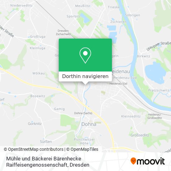 Mühle und Bäckerei Bärenhecke Raiffeisengenossenschaft Karte