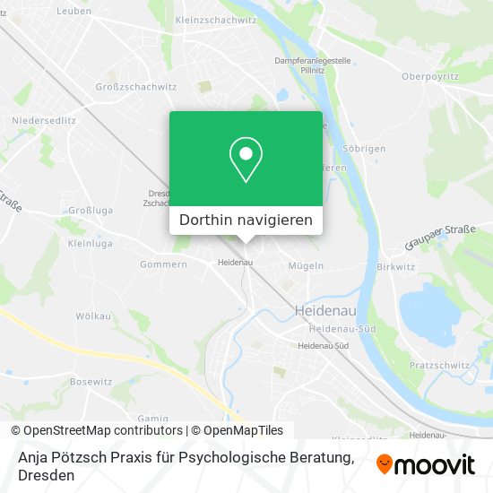 Anja Pötzsch Praxis für Psychologische Beratung Karte