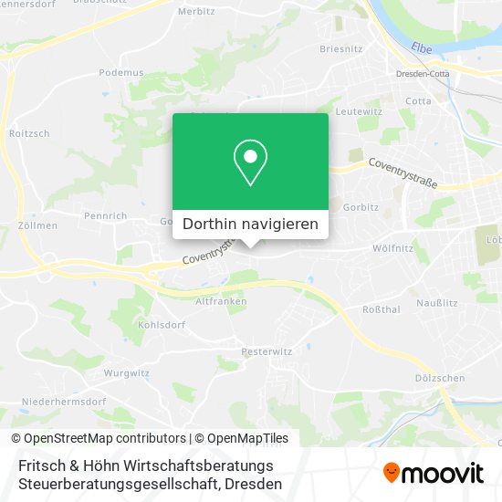 Fritsch & Höhn Wirtschaftsberatungs Steuerberatungsgesellschaft Karte