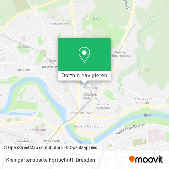 Kleingartensparte Fortschritt Karte