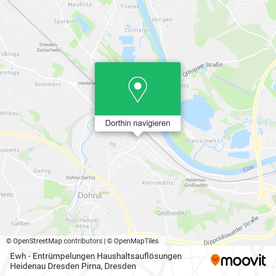 Ewh - Entrümpelungen Haushaltsauflösungen Heidenau Dresden Pirna Karte
