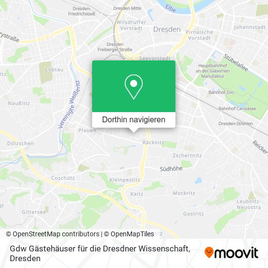 Gdw Gästehäuser für die Dresdner Wissenschaft Karte