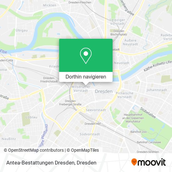 Antea-Bestattungen Dresden Karte