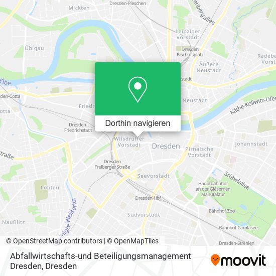 Abfallwirtschafts-und Beteiligungsmanagement Dresden Karte