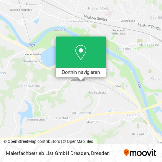Malerfachbetrieb List GmbH Dresden Karte