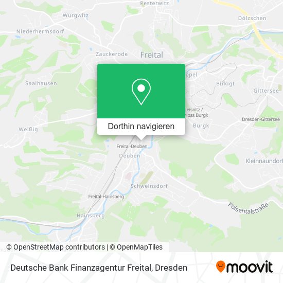 Deutsche Bank Finanzagentur Freital Karte