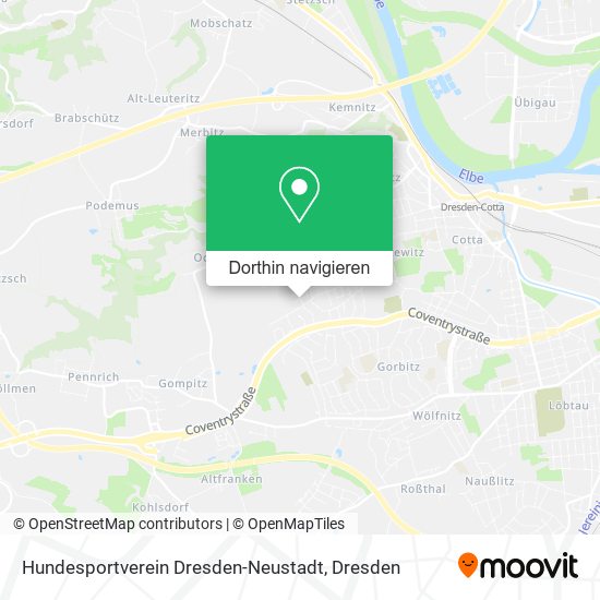 Hundesportverein Dresden-Neustadt Karte