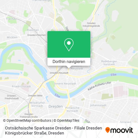 Ostsächsische Sparkasse Dresden - Filiale Dresden Königsbrücker Straße Karte