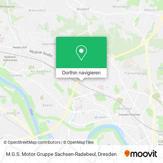 M.G.S. Motor Gruppe Sachsen-Radebeul Karte