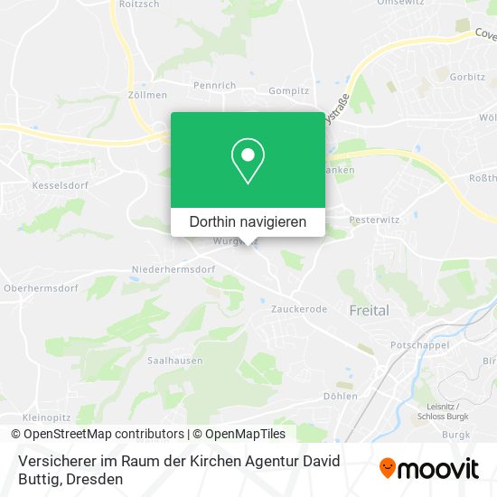 Versicherer im Raum der Kirchen Agentur David Buttig Karte