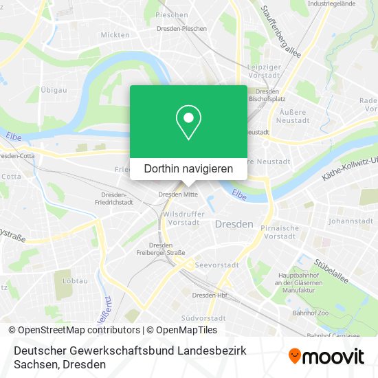 Deutscher Gewerkschaftsbund Landesbezirk Sachsen Karte