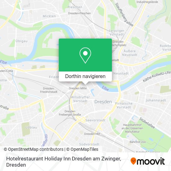 Hotelrestaurant Holiday Inn Dresden am Zwinger Karte