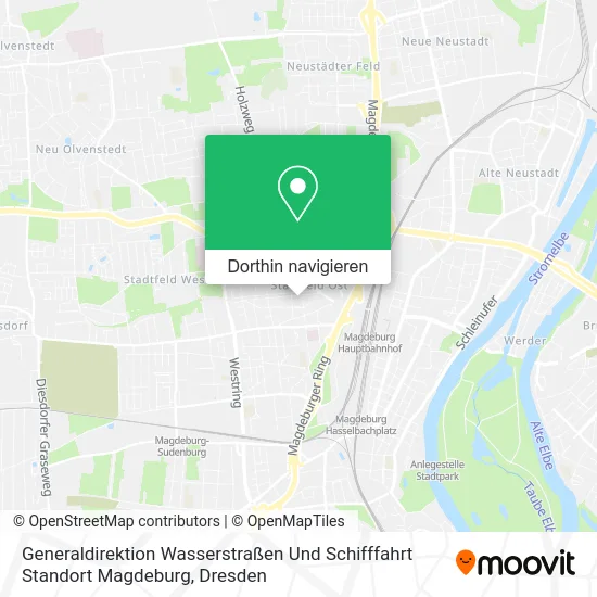 Generaldirektion Wasserstraßen Und Schifffahrt Standort Magdeburg Karte