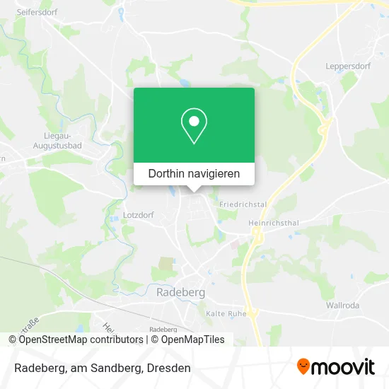 Radeberg, am Sandberg Karte