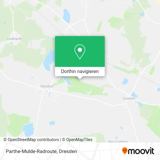 Parthe-Mulde-Radroute Karte
