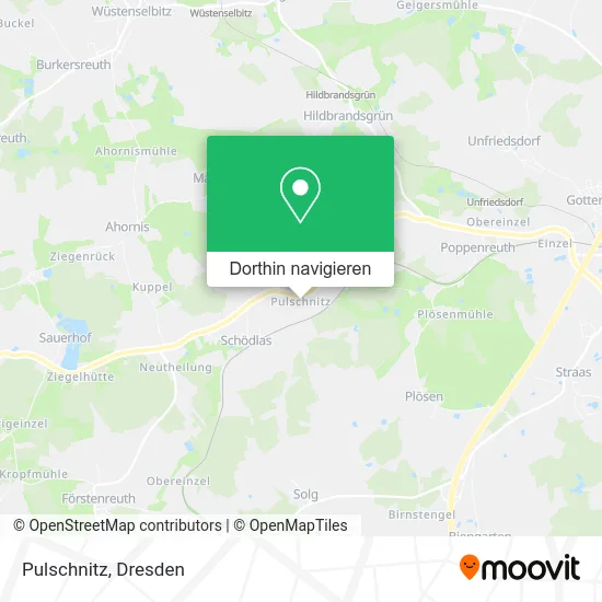 Pulschnitz Karte