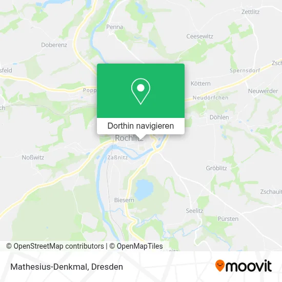 Mathesius-Denkmal Karte