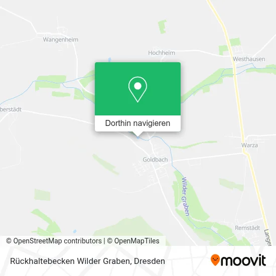 Rückhaltebecken Wilder Graben Karte