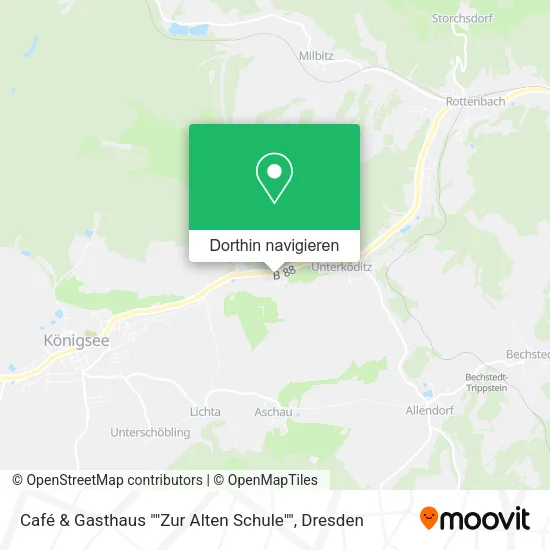 Café & Gasthaus ""Zur Alten Schule"" Karte